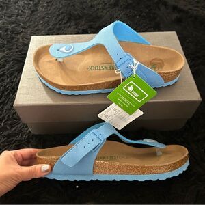 BIRKENSTOCK Gizeh blue vegan sandals shoes women’s eur 39 new